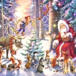 Puzzle Weihnachten im Wald XXL 100 Teile