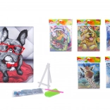 Kreativset Diamond Painting 21 × 25 cm mit Ständer – Motivmix