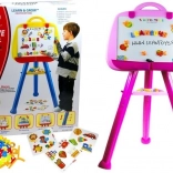 Rosa magnetische Kindertafel LeanToys