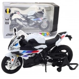 Sportliches Metallmodell Motorrad 1:12 weiß