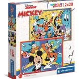 Clementoni Puzzle Mickey und Freunde 2x20 Teile
