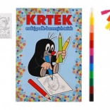 Malbuch KRTEK A5 – nach Farbpunkten malen mit Wachsmalstiften, 11 Stück im Beutel