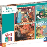 Puzzle 4v1 Super Color Disney Klassik