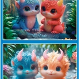 Educa Puzzle Niedliche Monster 2x100 Teile