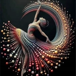 Diamantmalerei Perlen-Tänzerin 30 × 40 cm