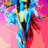 Diamantmalerei – Frau in Farben 30 × 40 cm