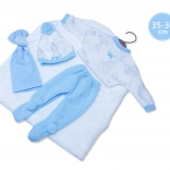 Llorens Outfit für Puppe New Born 35–36 cm, 3-teiliges Set mit Decke