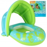 BESTWAY aufblasbarer Kinder-Schwimmsessel mit Baldachin, grün-blau