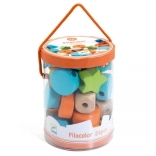 Djeco Holzspielzeug Formen Fädeln