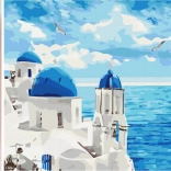 NORIMPEX Diamantmalerei Wolken über Santorin 30 × 40 cm