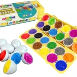 Lern-Eier-Sortierer 12 Stück – Fahrzeuge, Farben und Formen