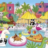 Puzzle Poolparty mit 100 Teilen