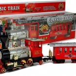 Klassische batteriebetriebene Lokomotive mit Rauch, Geräuschen und Lichteffekten