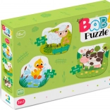 Dodo Kinderpuzzle Bauernhoftiere 3-in-1 (2, 3, 4 Teile)