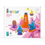 HEY CLAY Knetmasse Beasts – Set mit 15 Bechern