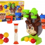 Geschicklichkeitsspiel Hirsch – Bälle in Becher werfen