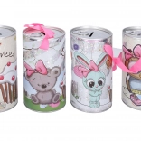 Sparbüchse mit Tiermotiven 15 × 8,3 cm