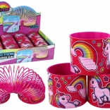 Kultige rosa Feder mit Einhornmotiv