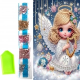 Diamantmalerei auf Leinwand – Weihnachtsengel 23 × 30 cm