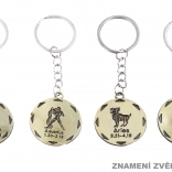 Runder Schlüsselanhänger mit Sternzeichen