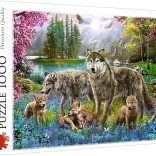 Puzzle mit 1000 Teilen – Wolfsfamilie