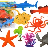 Set aus Meereslebewesen 7 Stück Wasserpflanzen