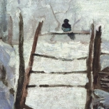 Set von Postkarten Claude Monet Die Elster