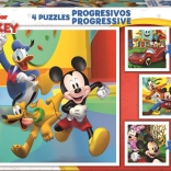Educa Puzzle Mickey und Freunde 4v1