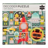 Petit Collage Puzzle Roboter mit Dekodiermaske, 100 Teile
