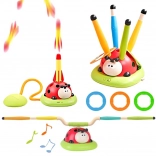 WOOPIE Interaktives Spiel für Kinder 3in1: Raketenwerfer, Springseil, Zielspiel Marienkäfer