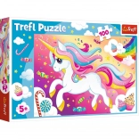 Puzzle 100 Teile Schöner Einhorn Trefl