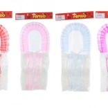 Bunte Puckdecke für Puppen 45–50 cm