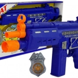 Polizeiset Pistole Abzeichen Marineblau mit Ton- und Lichteffekten 37 cm