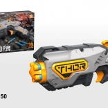 Kinder Spielzeug Blaster Blaze Storm grau + 20 sichere Geschosse