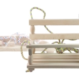 Hängeschaukel aus Holz für Kinder, natur