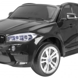 Elektrisches Kinderauto BMW X6M XXL für 2 Kinder, schwarz, Fernbedienung und Sitz aus Ökoleder