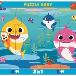 Baby-Puzzle Baby Shark Glückliche Haie 2-in-1, 10 Teile