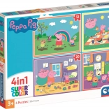 Clementoni Puzzle Peppa Wutz 4-in-1