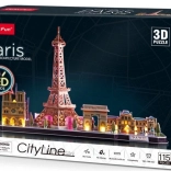Leuchtendes 3D-Puzzle CityLine Panorama Paris 115 Teile