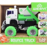 Bau-Lkw mit großen Rädern, batteriebetrieben