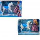 Puppe mit Pferd 15 cm