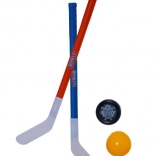Kunststoff-Feldhockeyschläger 72 cm mit Floorballball und Puck (2 Stk.)