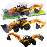 Großer gelber beweglicher Traktorbagger-Lader – Spielzeug für Kinder
