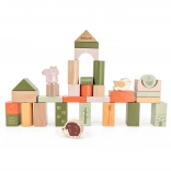 Holz-Bausteine POLARB – Tiere, Montessori, 50 Stk