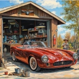 Puzzle Jaguar in der Garage 300 XL Teile