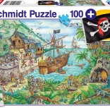 Schmidt Puzzle In der Piratenbucht 100 Teile mit Geschenk