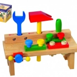 Detoa Werkbank – hölzerner Arbeitstisch mit Werkzeug