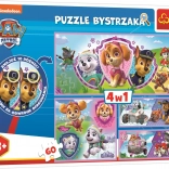 Puzzle mit Unterschiede suchen Paw Patrol von Trefl 4v1