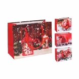 Papier-Geschenktasche, Weihnachtsmotiv, Größe S, 18 × 23 × 10 cm