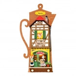 Miniatur-Häuschen zum Aufhängen Gemütliches Café